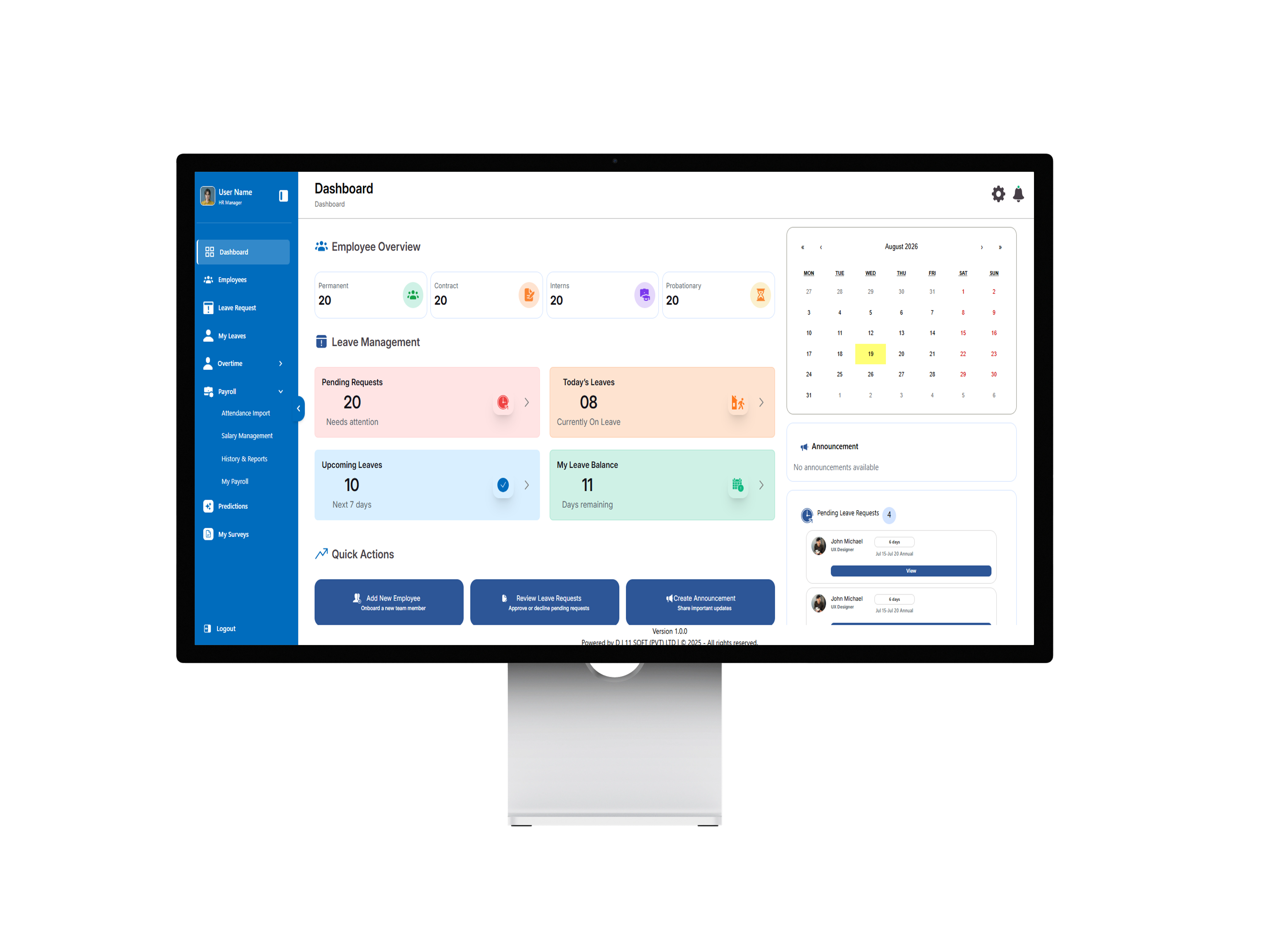 Human Resource Management System (HRMS) preview